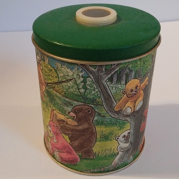 Vintage Graphic Tin The Teddy Bears Picnic Tin Canister - Picture 5 of 6